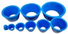 Adaptadores neopreno azul para filtracion Luzeren