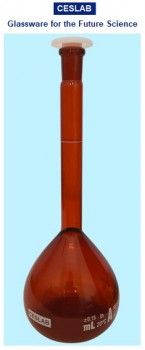 Matraz volumetrico ambar 100ml CESLAB