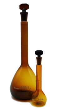 Matraz volumetrico ambar 1L Luzeren