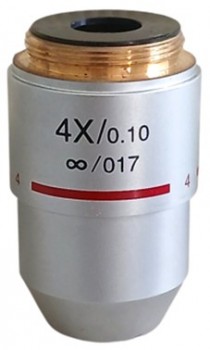 Objetivo acromatico infinito 4X Motic