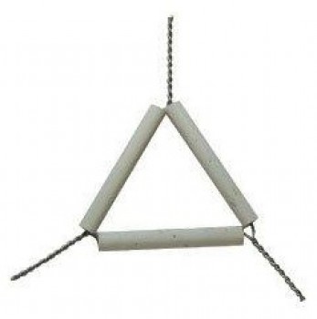 Triangulo de alambre con porcelana 55mm Luzeren