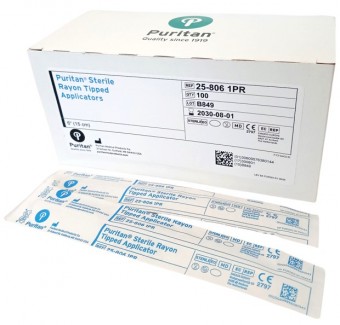 Aplicador de plastico con punta de rayon  PURITAN