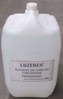 Alcohol de caña 96º 20L Luzeren